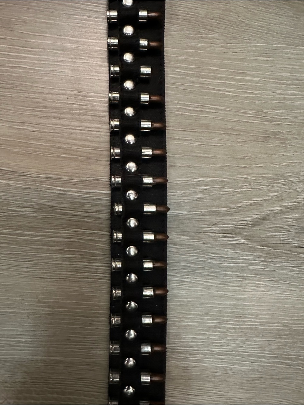 Black Studded Leather Belt with Bullet Accents - Women’s Bullet belt